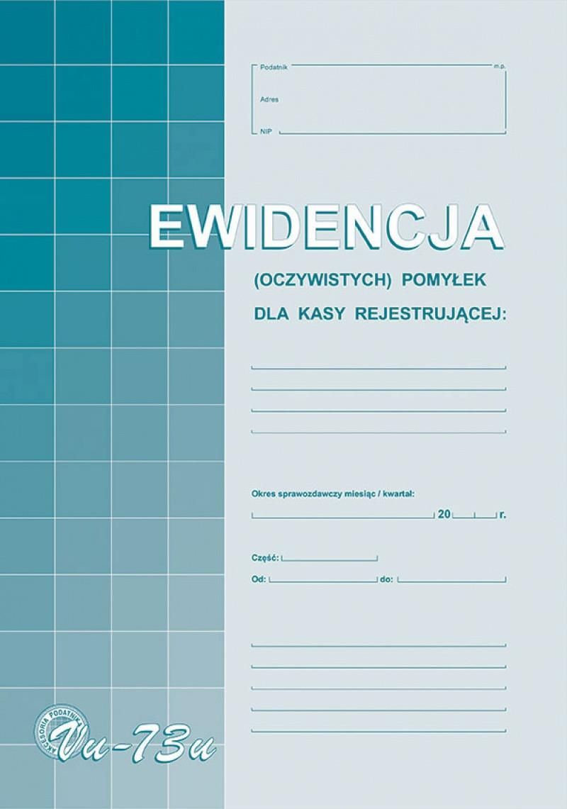 Michalczyk I Prokop Druk Ewidencja Oczywistych Pomyłek Dla Kasy A4 Ceny I Opinie Ceneopl 6166