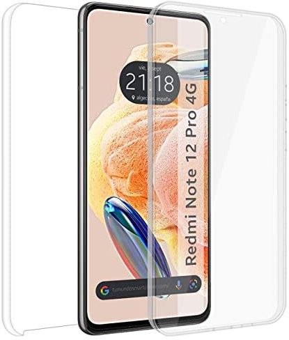 Tumundosmartphone Cover Doppio Trasparente PC+TPU Full Body 360 per Xiaomi Redmi Note 12 Pro + Plus 5G