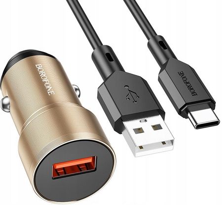 Borofone Ładowarka Samochodowa Usb 18W Kabel Typ C