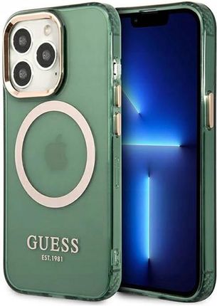 Etui Guess iPhone 13 Pro Max, Gold Outline MagSafe