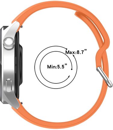Bizon Pasek Strap Watch Silicone Pro Do Xiaomi Watch S1 Pro Pomarańczowy - zdjęcie 4