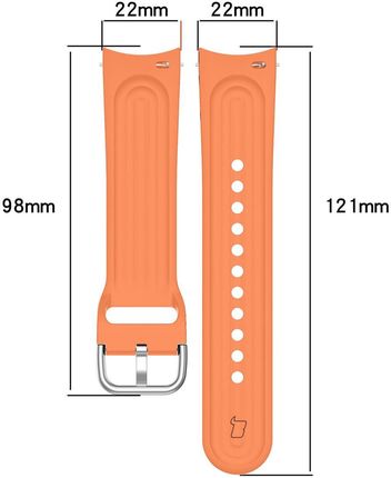 Bizon Pasek Strap Watch Silicone Pro Do Xiaomi Watch S1 Pro Pomarańczowy - zdjęcie 2