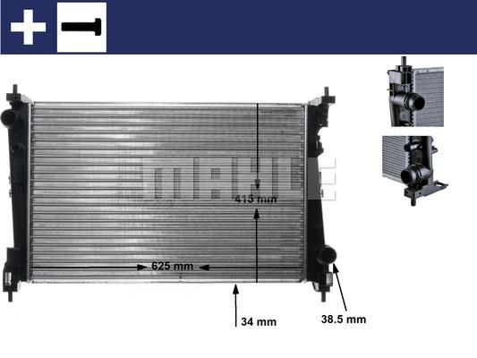 MAHLE CR 1687 000S Radiatore Refrigerante Per Opel Astra H E Zafira B 1.7/1.9 CDTI