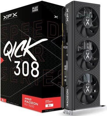 XFX Radeon RX 7600 Speedster QICK 308 Black Edition 8GB GDDR6 (RX76PQICKBY)