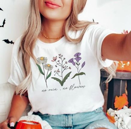 damska koszulka z nadrukiem flower12