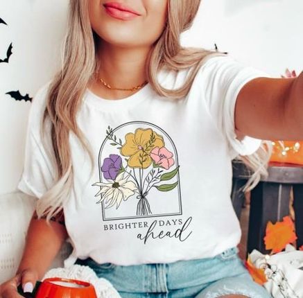 damska koszulka z nadrukiem flower19