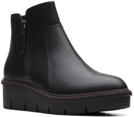 Botki Clarks Airabell Zip kolor black smooth leather 26167635