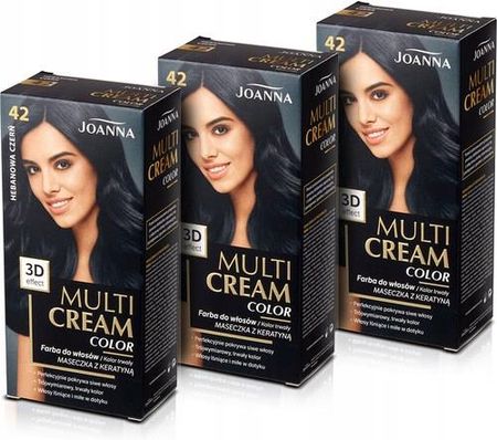 Joanna Multi Cream 3X Farba Do Włosów Czerń 42