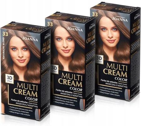 Joanna Multi Cream 3X Farba Do Włosów Blond 33