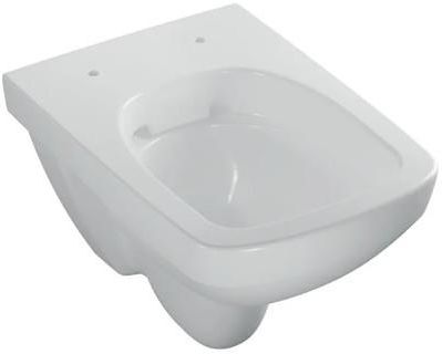 Geberit Selnova Compact  Wisząca miska WC, lejowa, B35cm, H34.5cm, T49cm, krótka, kształt geometryczny, Rimfree 500.280.01.1