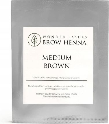 Wonder Lashes Wonder Brow Henna Medium Brown Saszetka 1G