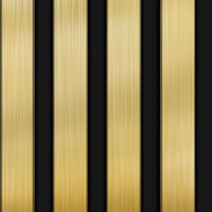 Prestige Decor Panel Ścienny 3D Lamela MDF Na Płycie Złoty