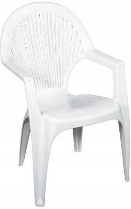 Ołer Krzesło Ogrodowe Plastikowe Białe Syrena