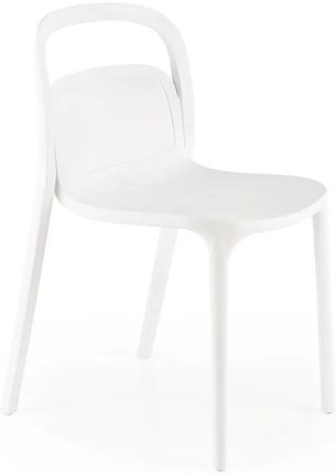 Elior Białe Minimalistyczne Krzesło Ogrodowe Sztaplowane Nagun Biały