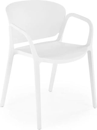 Elior Białe Minimalistyczne Krzesło Ogrodowe Orlo Biały