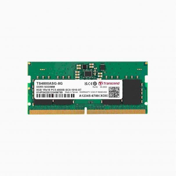 Pamięć RAM Transcend DDR5 8GB 4800 CL40 SO-DIMM (JM4800ASG8G