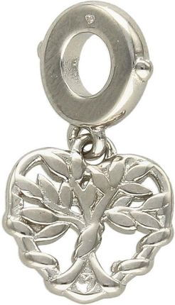 Diament Charms Moments srebrny 925 wiszące serduszko z drzewkiem
