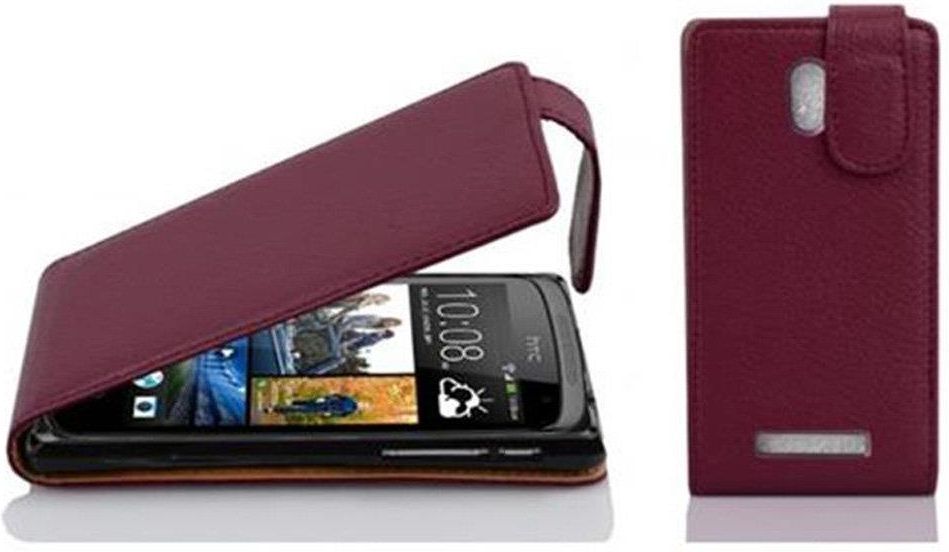 Cadorabo Custodia Flip In Similpelle Per HTC Desire 300 – Colore Lilla Bordeaux, Con Chiusura Magnetica - 3