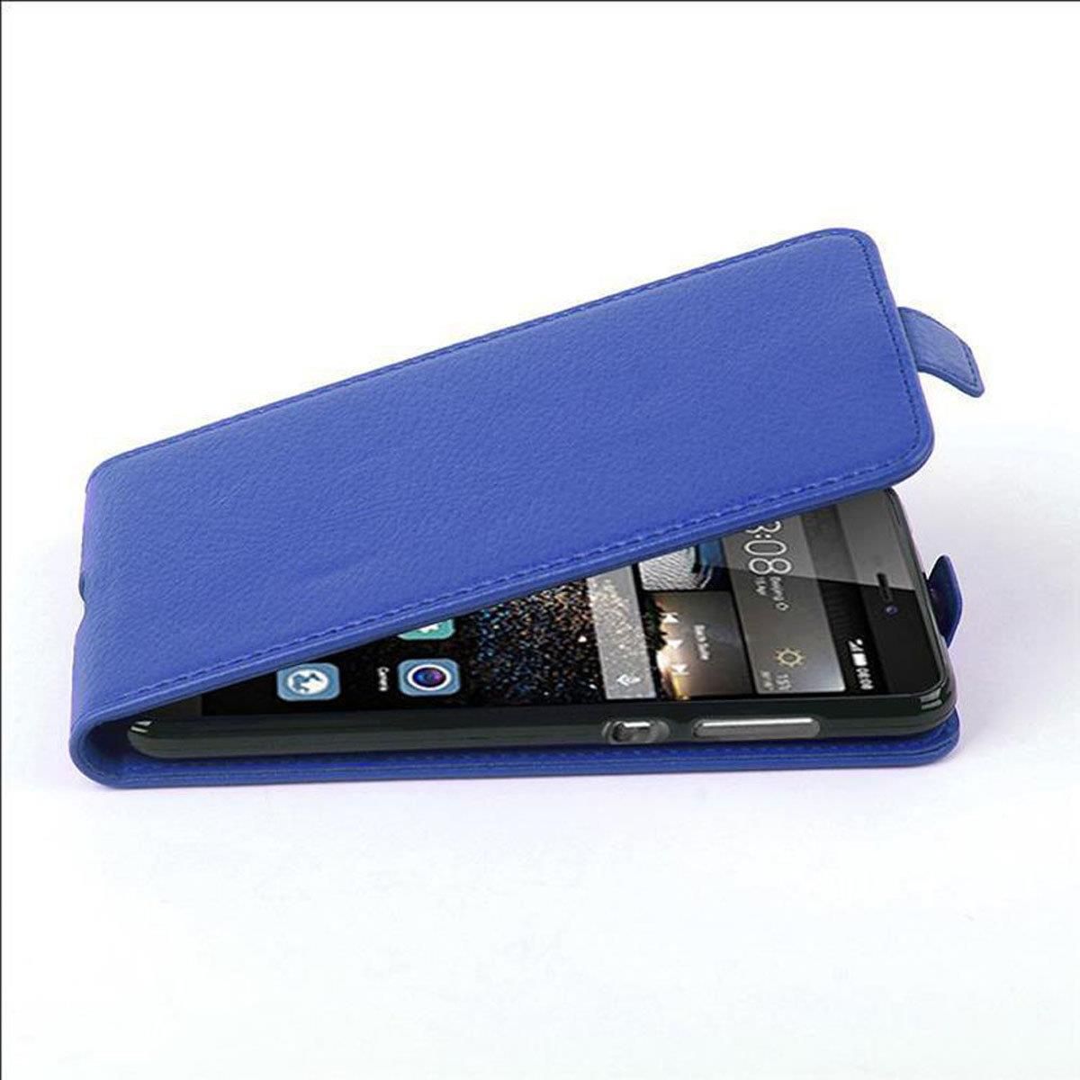Cadorabo Custodia Libro Portafoglio Per Huawei P8 Lite 2017, Colore Nero Carbone, Con Vani Carte E Chiusura Magnetica
