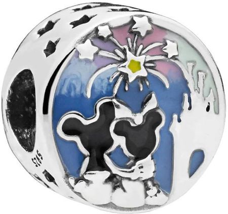 Srebrna przywieszka pr 925 Charms Myszka Mickey Minnie Disney PAN203