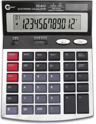 Taurus Kalkulator Biurowy 12 Pozycyjny Tc-812 Szary (TC812)