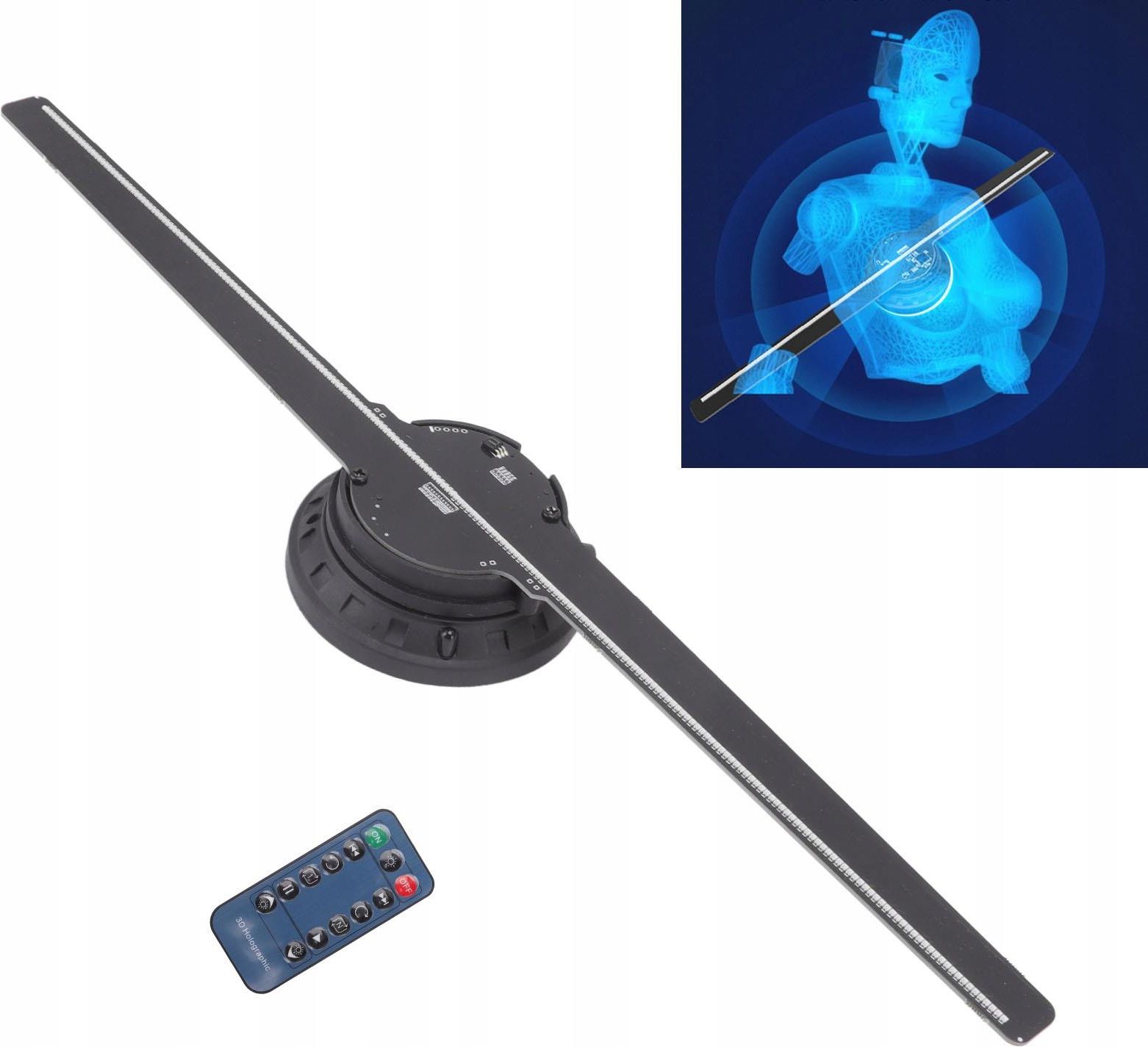 Ventilador Holográfico 3D De 16,5 Pulgadas, 2000 X 224, Proyector WiFi 3d Con 224 Cuentas De Luz Led Para Publicidad En Tiendas Comerciales Enchufe Au De 100 A 240 V