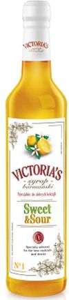 Victoria'S Cymes Sweet & Sour Syrop Barmański Do Kawy I Drinków 490ml