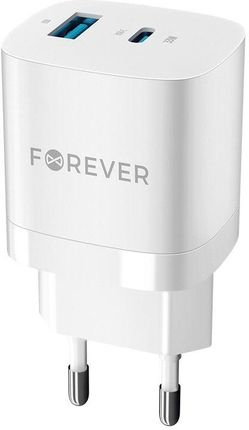 Forever ładowarka sieciowa GaN PD QC TC-05 1x USB-C + 1x USB 33W biała