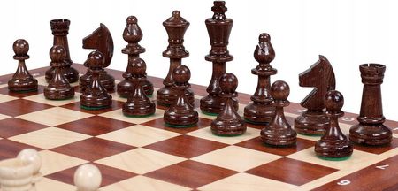 Sunrise Chess & Games Szachy Turniejowe nr 3 Intarsjowane 35x35cm - zdjęcie 2