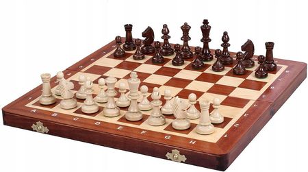 Sunrise Chess & Games Szachy Turniejowe nr 3 Intarsjowane 35x35cm - zdjęcie 3