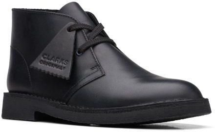 Dziecięce buty zimowe Clarks Desert Boot Youth G kolor black leather 26168040