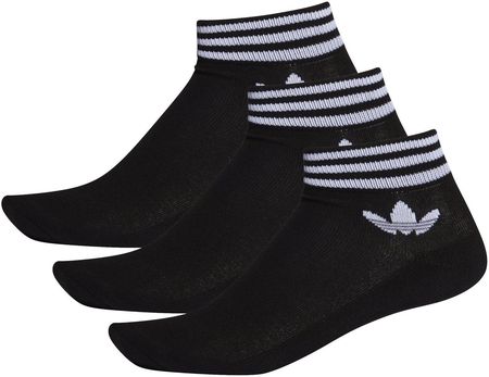 Skarpety unisex adidas Trefoil Ankle 3-Pack czarne EE1151