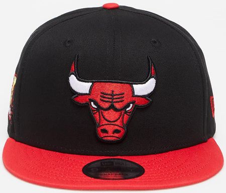 New Era Chicago Bulls Team Patch 9Fifty Snapback Cap Black/ Red