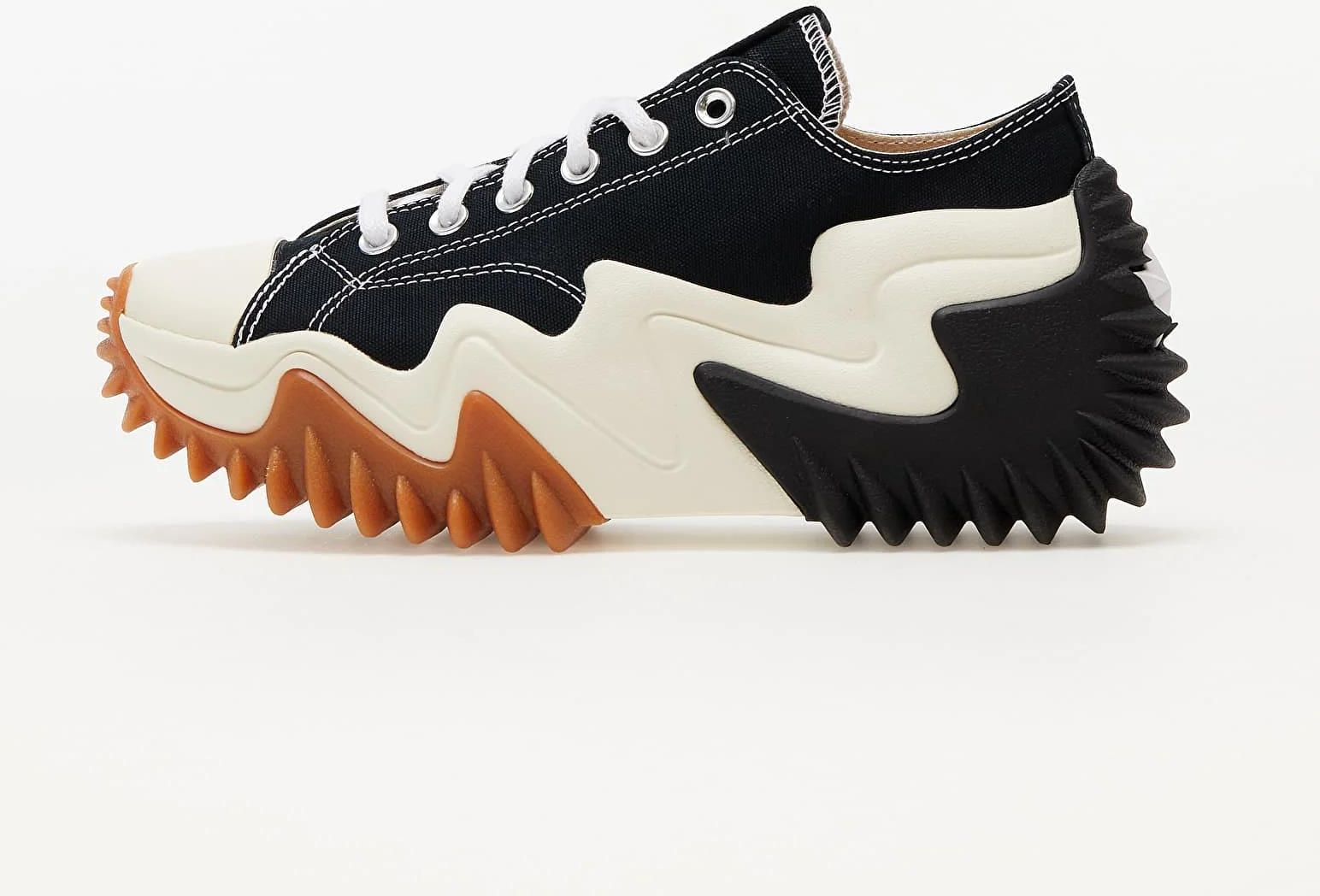 Converse Run Star Motion Canvas Platform Black/ White/ Egret Ceny i