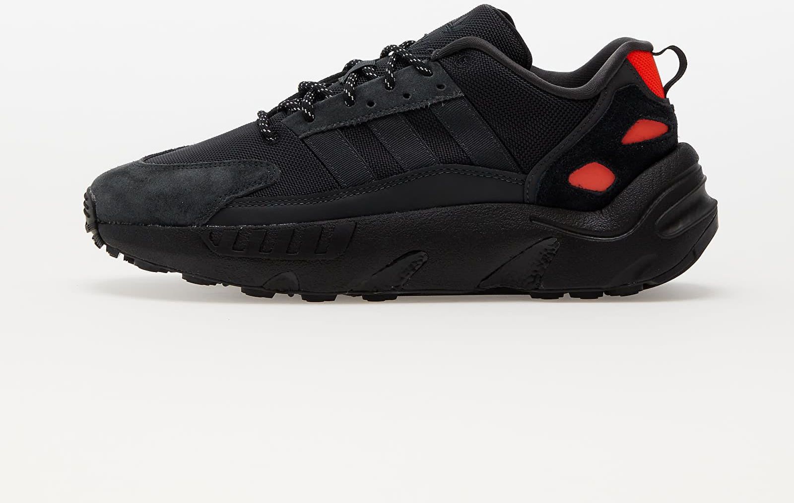 シューズ ym Adidas Zx 22 Boost Core Black/ Carbon/ Solar Red - Ceny i