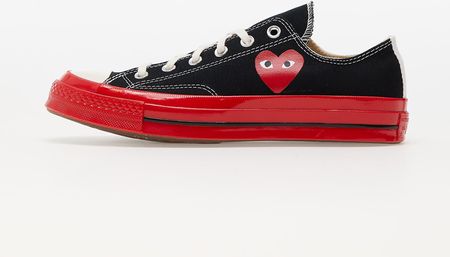Converse X Comme Des Garcons Play Chuck Taylor 70 Low Top Red Sole Black