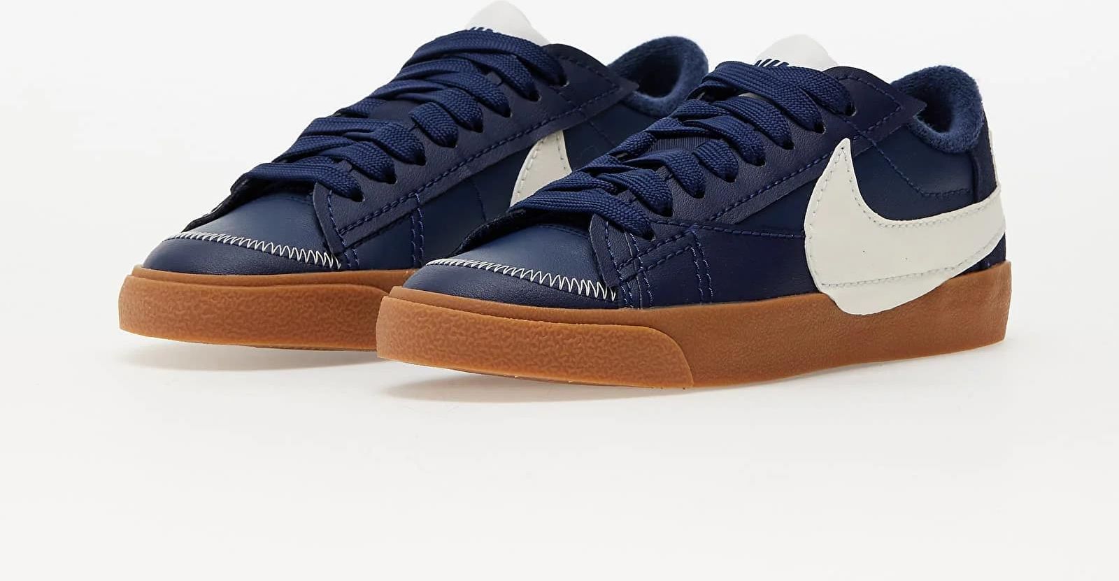 Nike - BLAZER LOW '77 JUMBO WNTR 'MIDNIGHT NAVY/SAIL-GUM MED BROWN' -  VegNonVeg