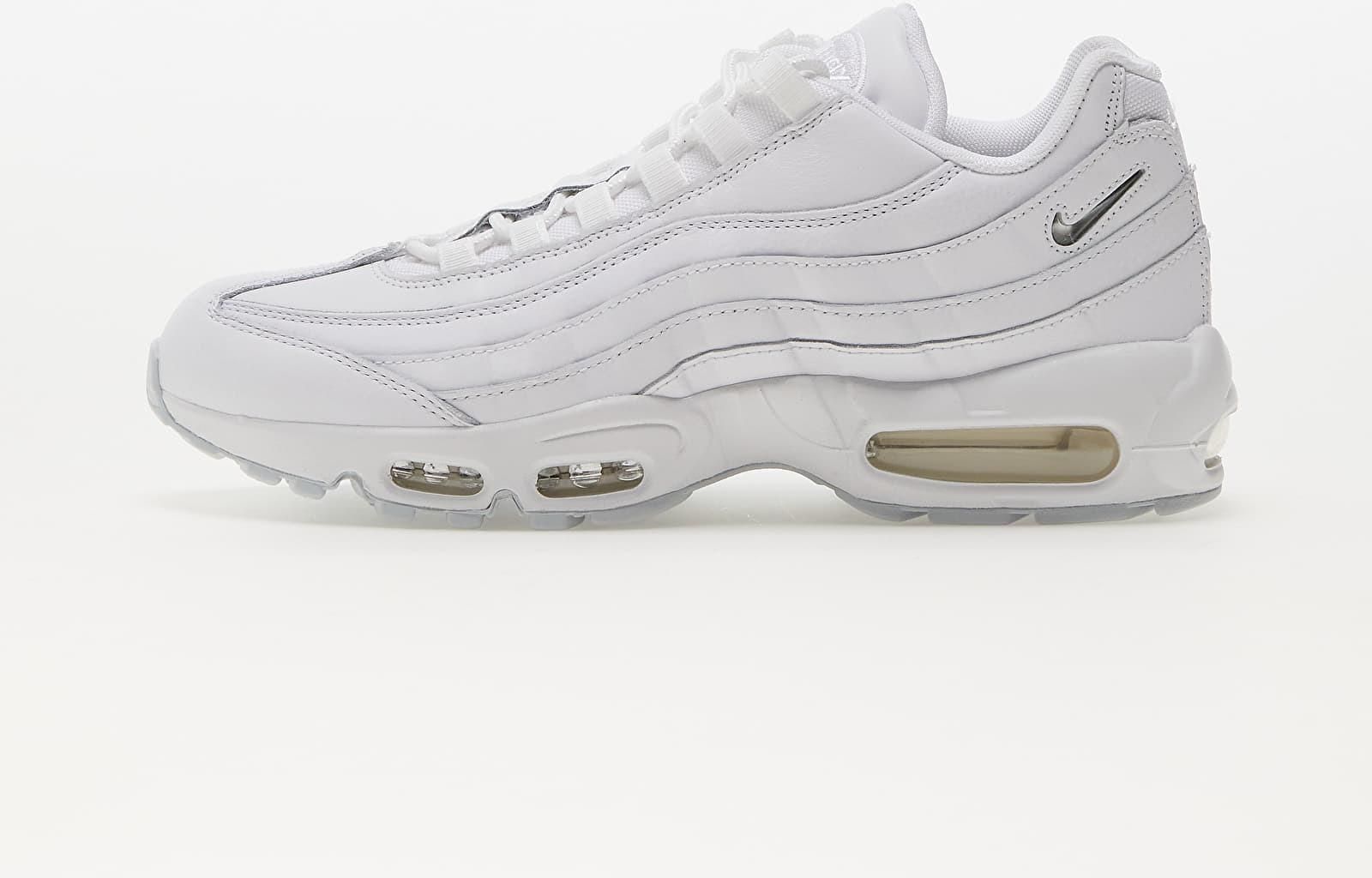 air max 95 white metallic silver