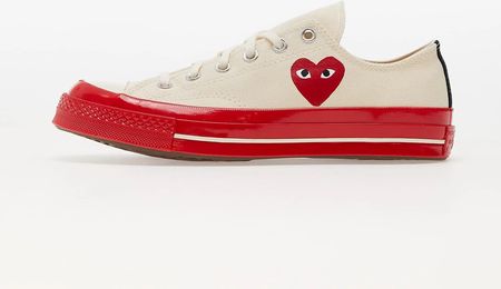 Converse X Comme Des Garcons Play Chuck Taylor 70 Low Top Red Sole White