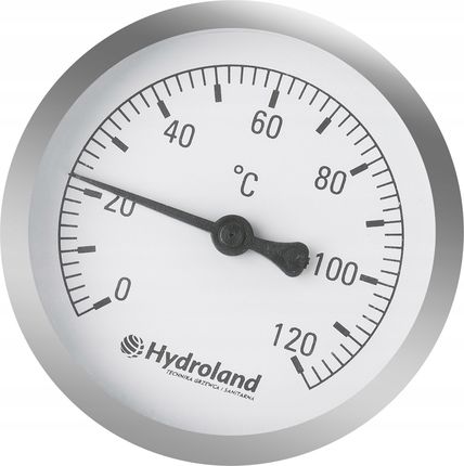Hydroland Termometr 100mm 1/2" Aksjalny 0-120 C