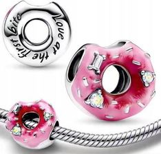 Charms Donut pączek srebro 925