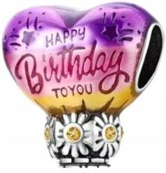 charms Urodzinowe balony urodziny balon srebro S925