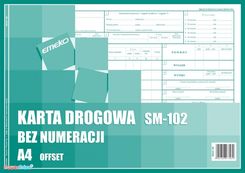 Zdjęcie KD Karta drogowa A4 SM-102 - Szadek