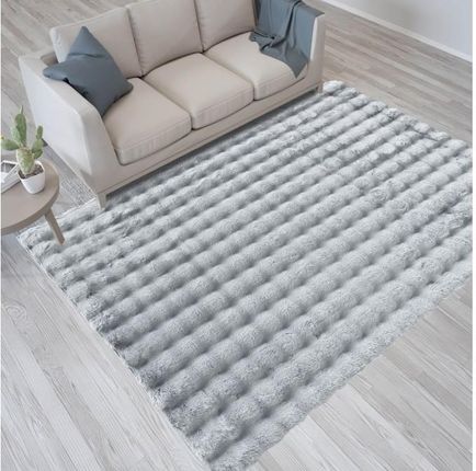 Pluszowy dywan Marley soft 3D grey 120x170 szary