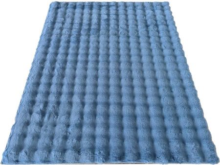 Pluszowy dywan Marley soft 3D blue niebieski 080x150