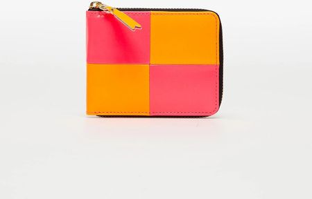 Comme Des Garçons Fluo Squares Wallet Light Orange/ Pink