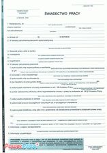 Zdjęcie Świadectwo pracy A4 (1+1) - Łęczyca
