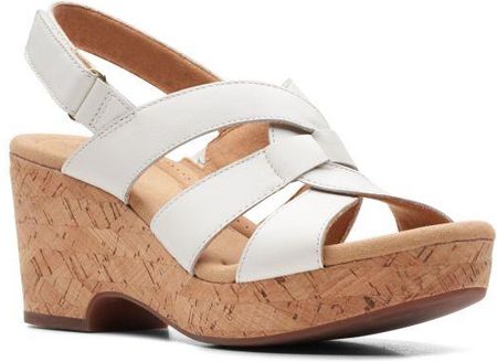 Sandały Clarks Giselle Beach kolor white leather 26166232