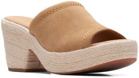 Sandały Clarks Maritsa 70 Slide kolor light tan suede 26167094