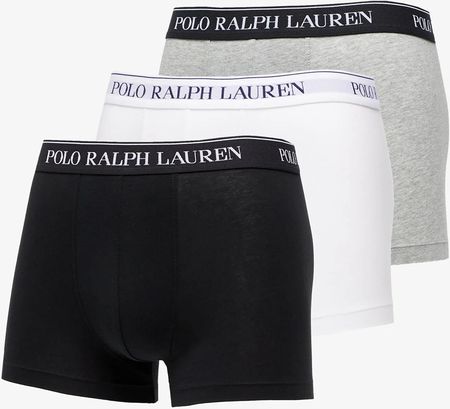 Ralph Lauren Stretch Cotton Classic Trunks Grey/ White/ Black
